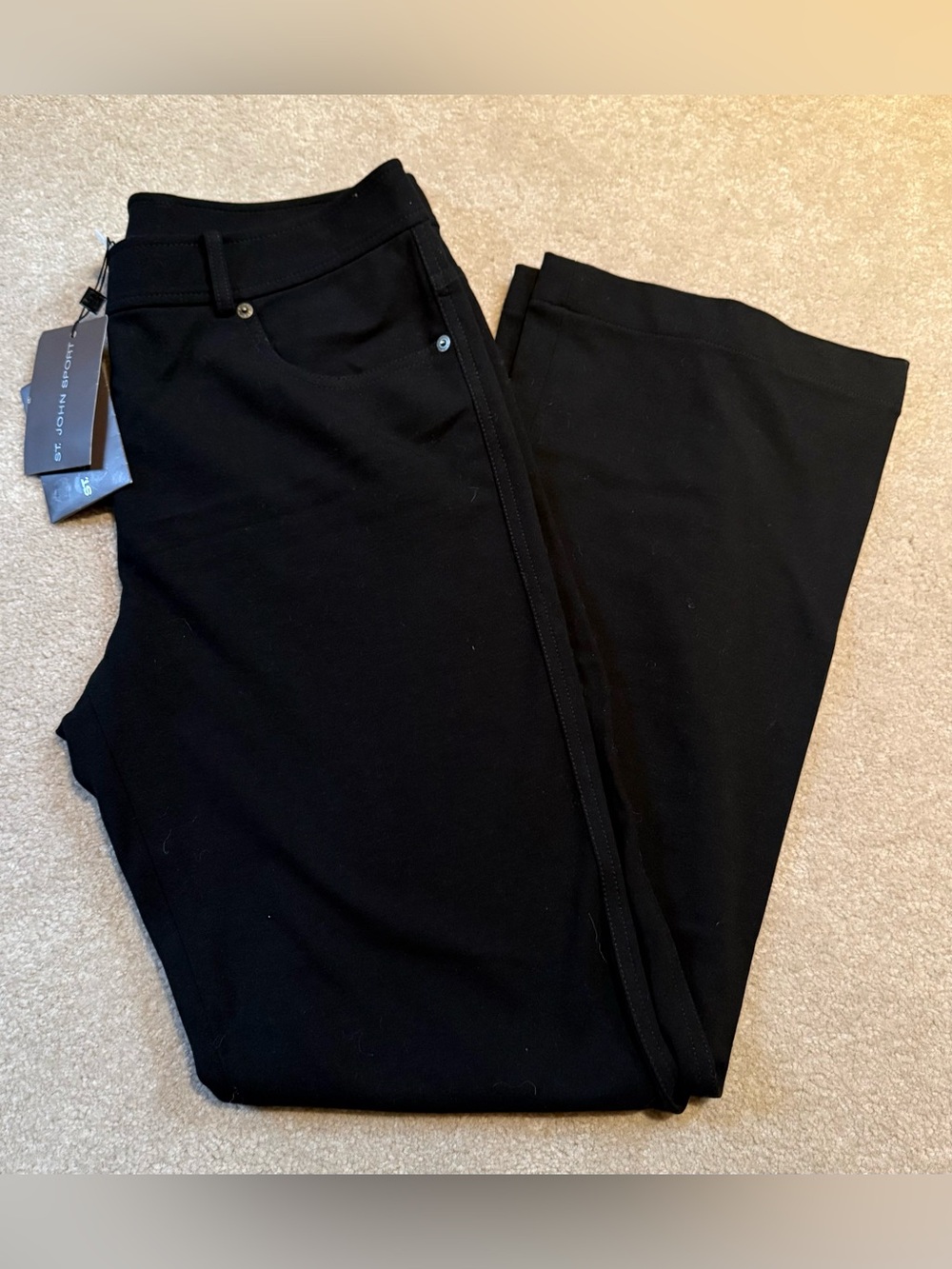 ST JOHNS SPORT $445 Black knit Pants 10